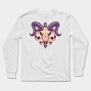 Baphomet Skull Long Sleeve T-Shirt